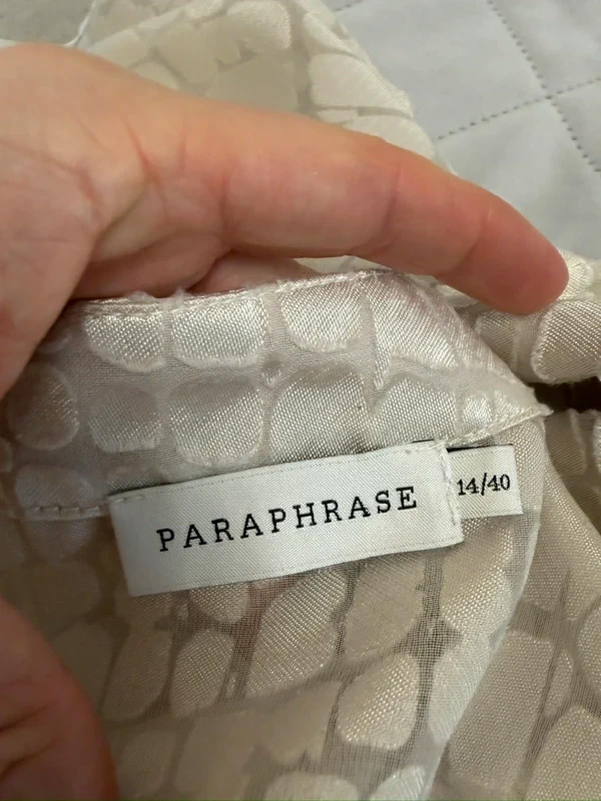 Paraphrase Cream Metallic Blouse 14