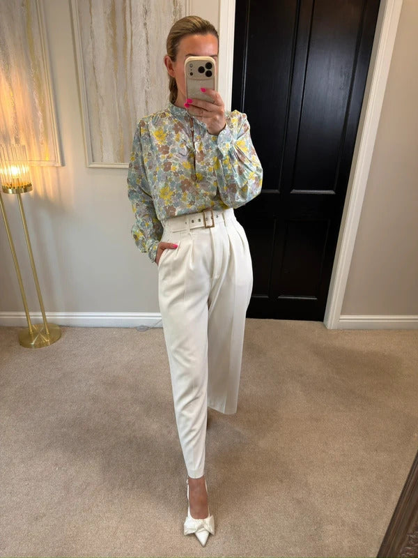 La Redoute Oversized Floral Tie Front Blouse 6