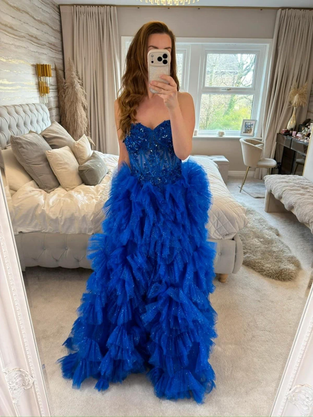 Angel Forever Cobalt Blue Embellished Dress 6-8