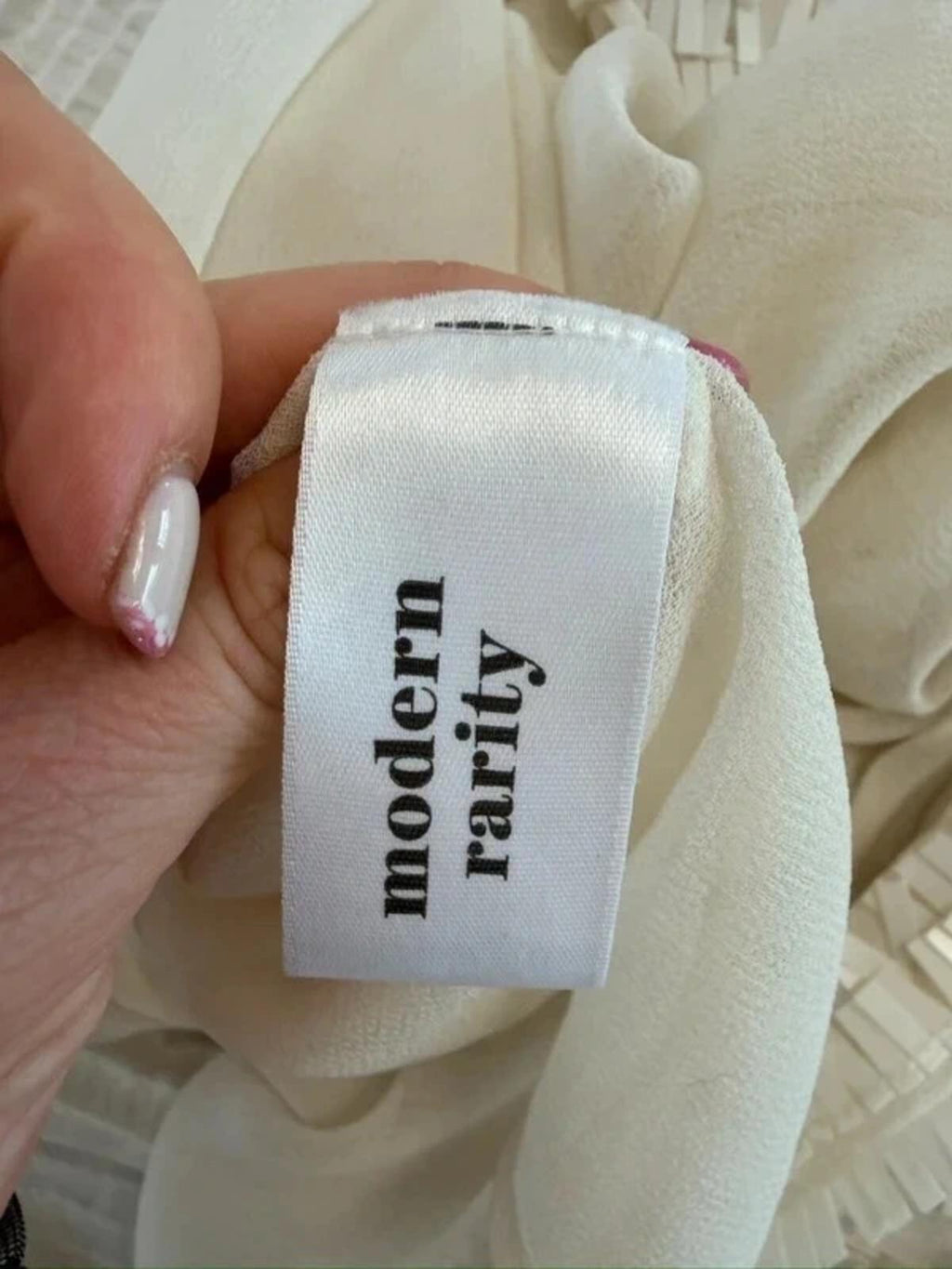 Modern Rarity Cream Sequin Blouse 12