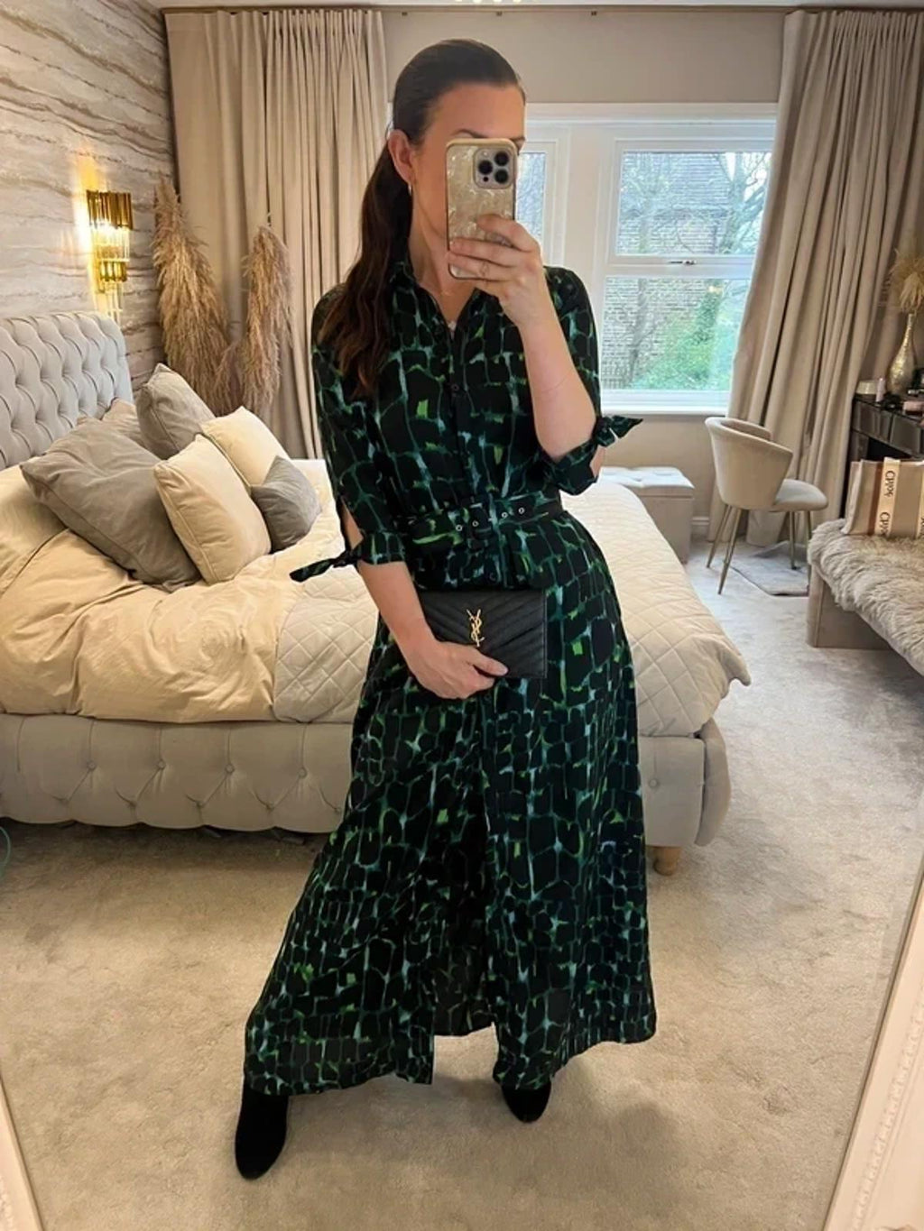 Dancing Leopard Green Maxi Dress 6