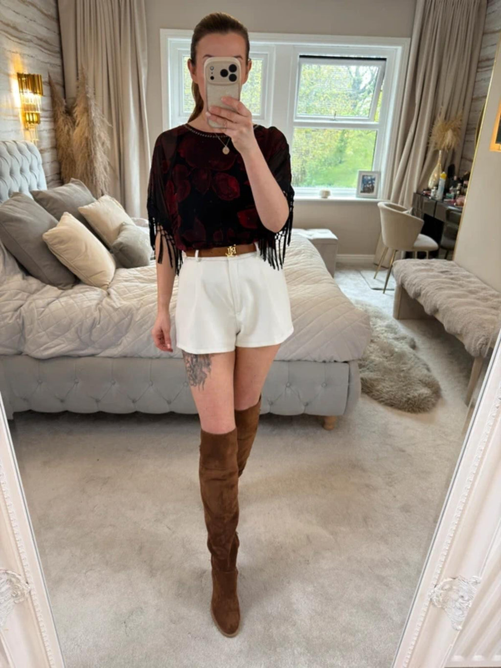 Next Black & Red Tassel Blouse 10