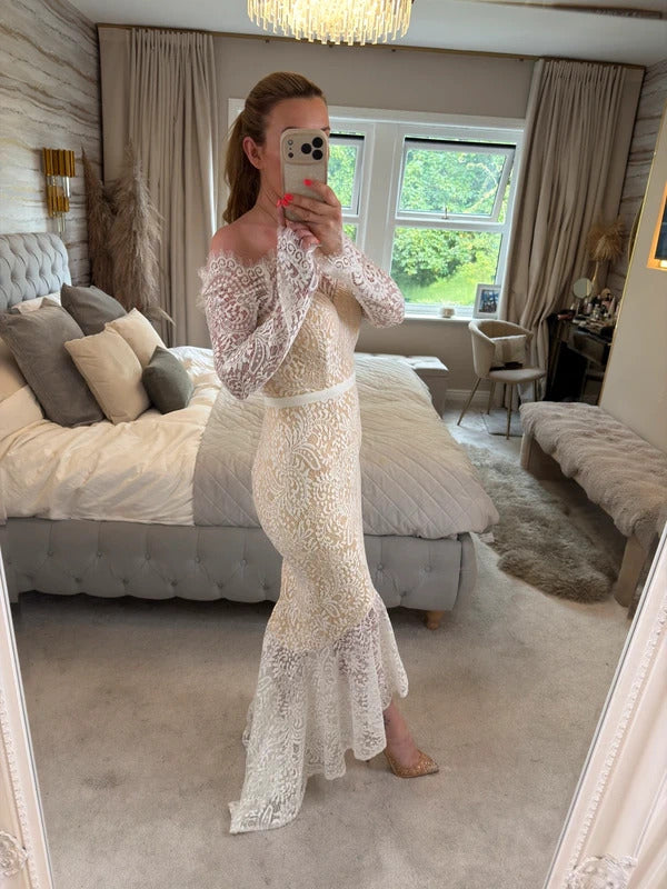 BNWT Elle Zeitoune White Marchesa Gown 12