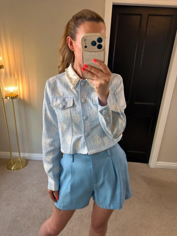 BNWT Reiss Blue Pleated Shorts 10