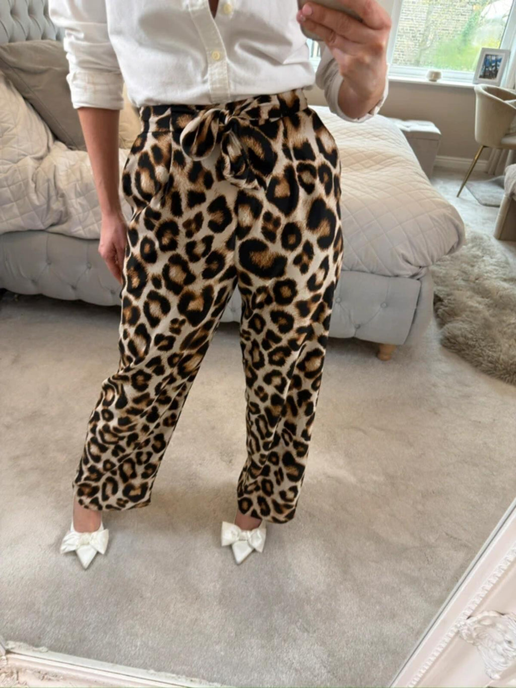 F&F Animal Print Belted Trouser 10