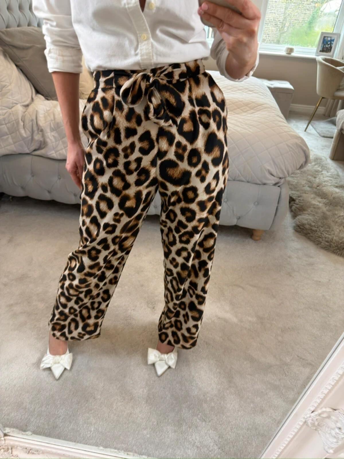 F&F Animal Print Belted Trouser 10