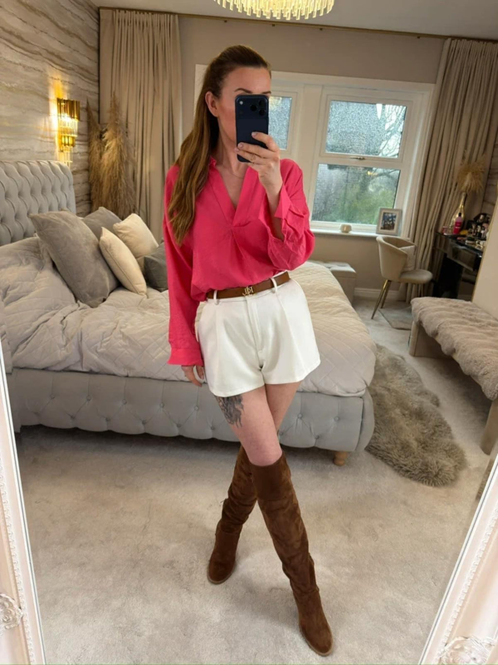 Mint Velvet Pink Collared Blouse XS