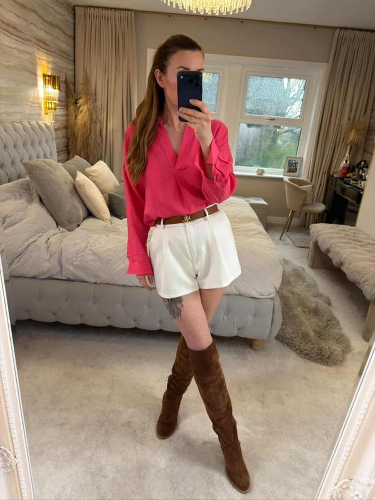 Mint Velvet Pink Collared Blouse XS