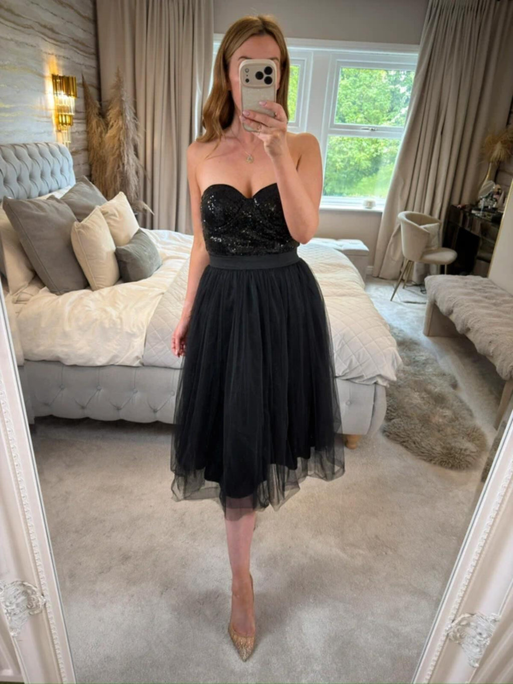 Rare London Limited Edition Black Sequin Tutu Tulle Dress XS