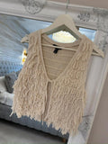 Cream Shaggy Boho Waistcoat 8