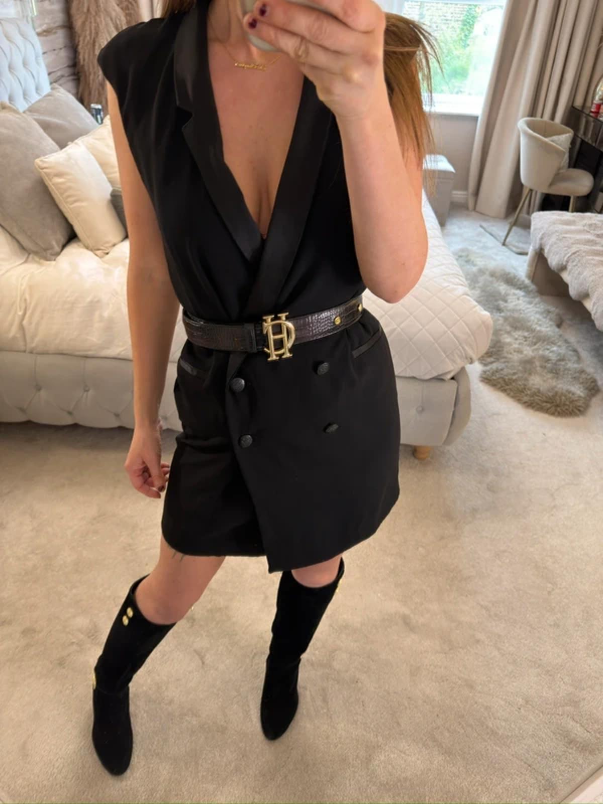 River Island Black Tuxedo Blazer Mini Dress 8