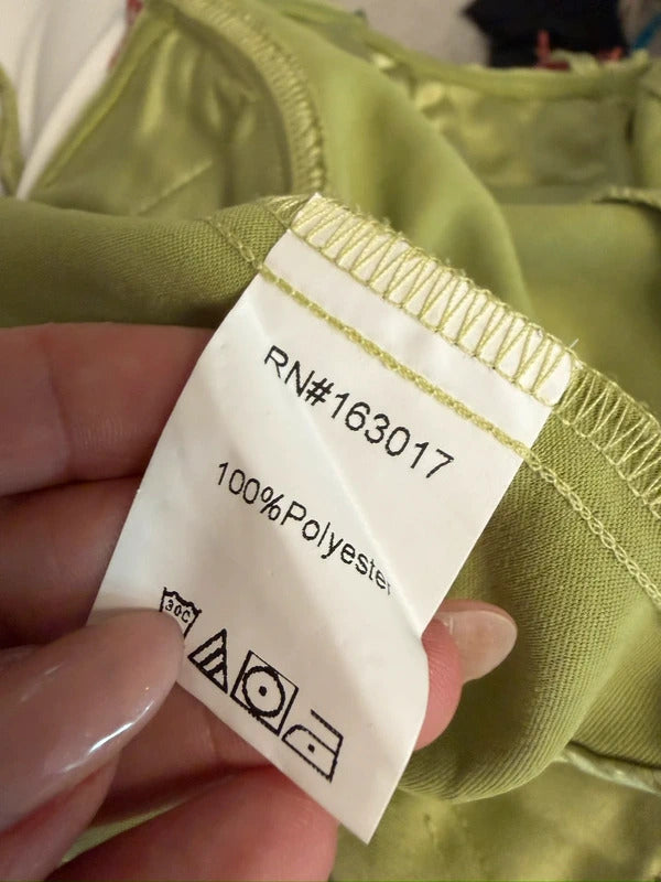 BNWT Princess Polly Green Satin Floral Bralette 6