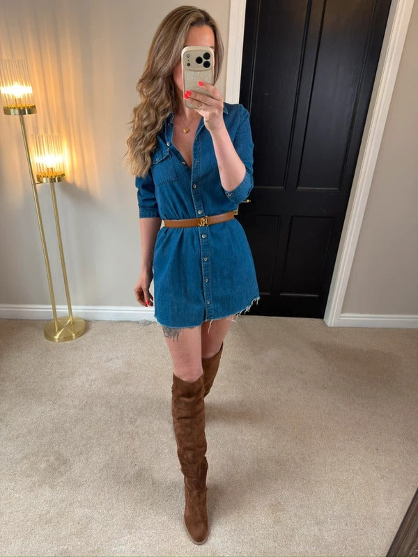 Zara Denim Shirt Dress Size Small