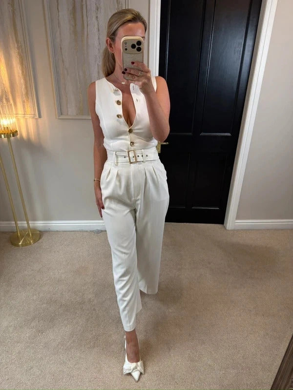 BNWT Zara Off White Waistcoat Top XS/S