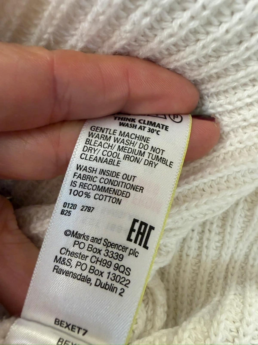 M&S White Knitted Short Sleeve Jumper 12