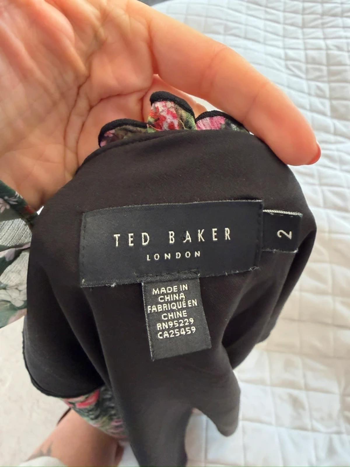 Ted Baker Multicoloured Floral Frill Blouse 10