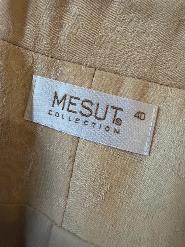 Vintage Mesut Cream Jacquard Blazer 12