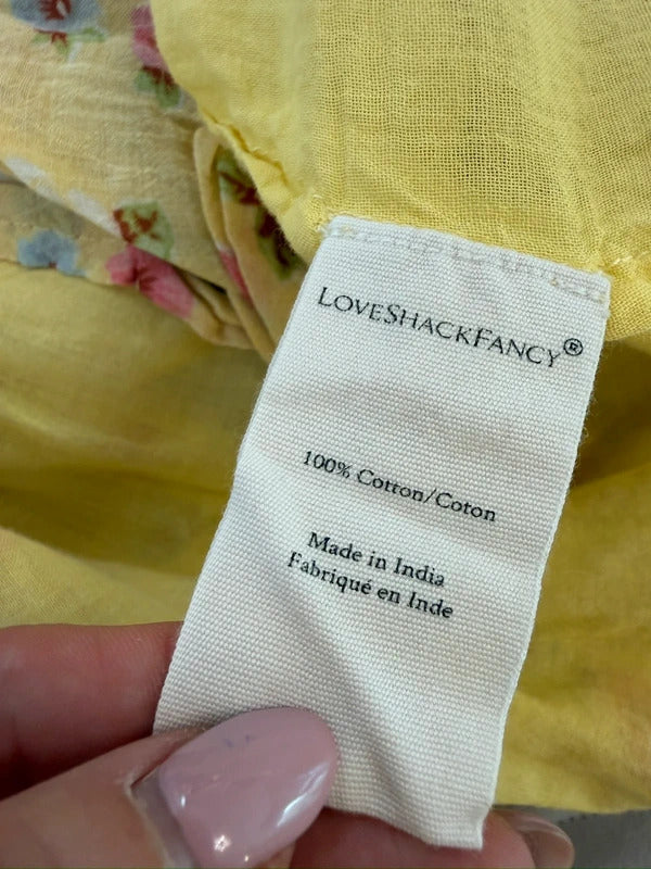 LoveShackFancy Alexia Sunbath Yellow Dress 8