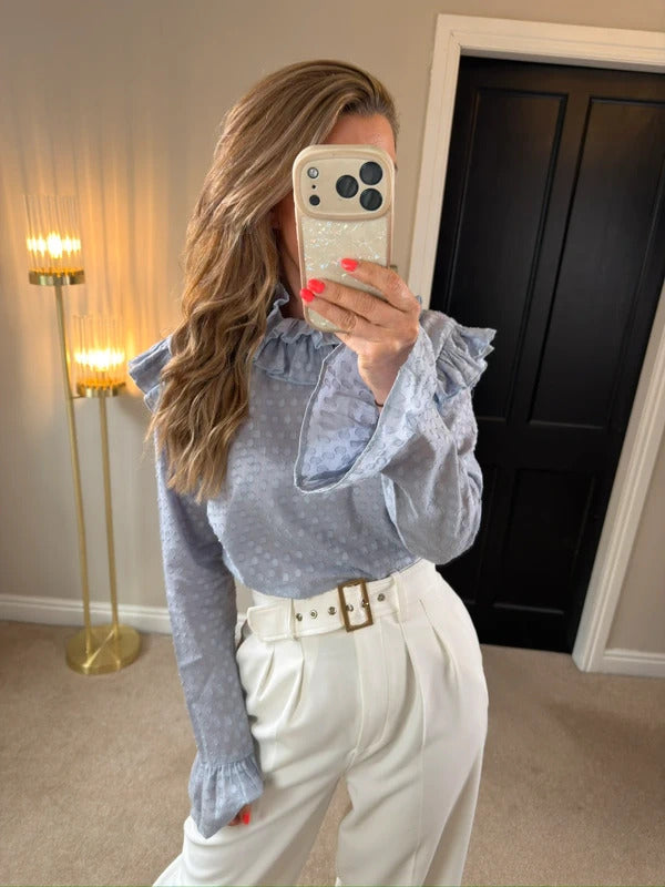 Lost Ink Dobby Frill Blouse 16