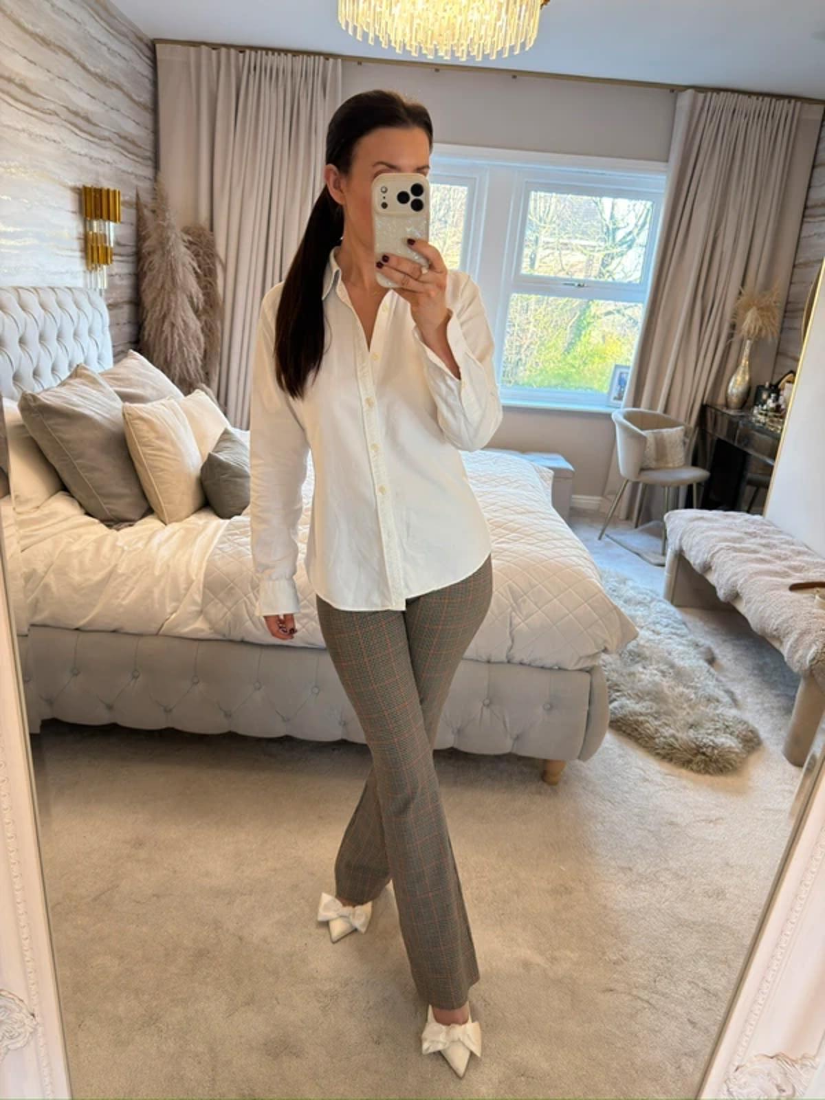 Karen Millen Check Flared Trousers