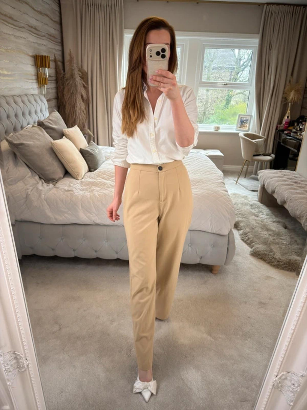 Bershka Camel Wide Leg Trouser 10