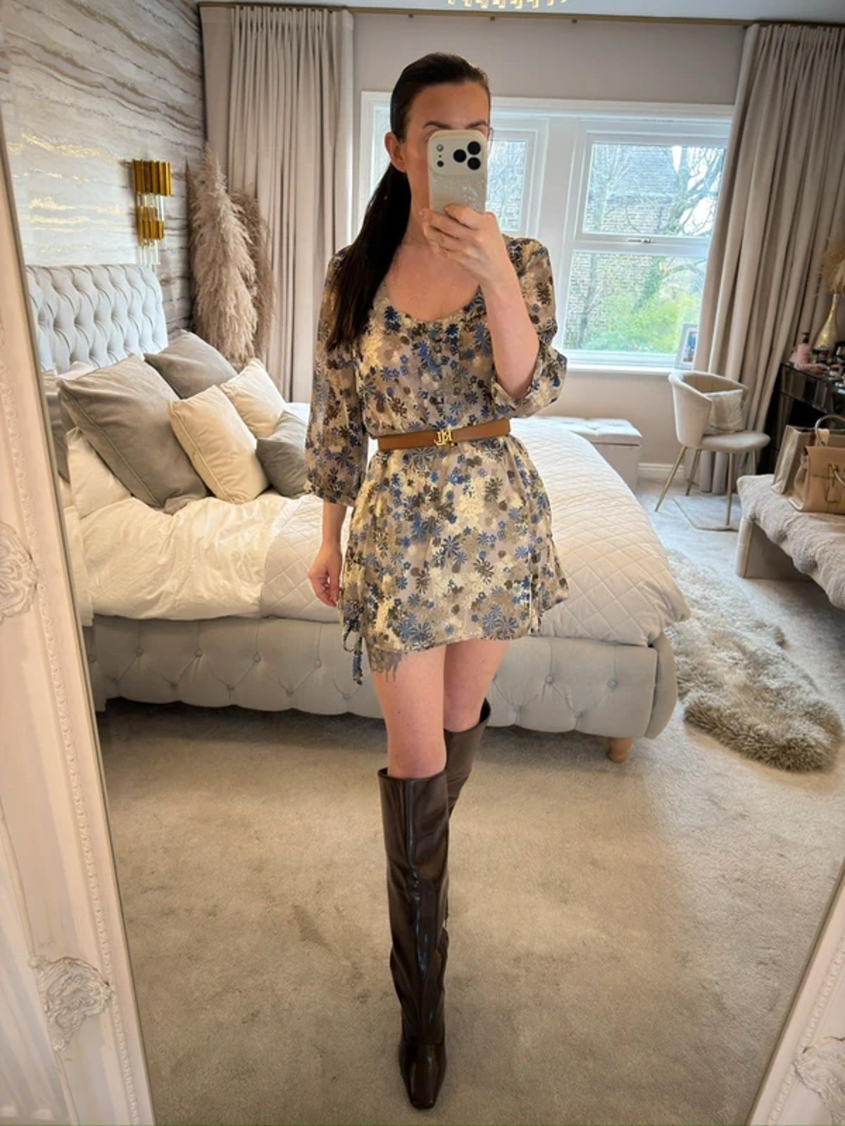 Mexx Beige & Blue Floral Blouse 14