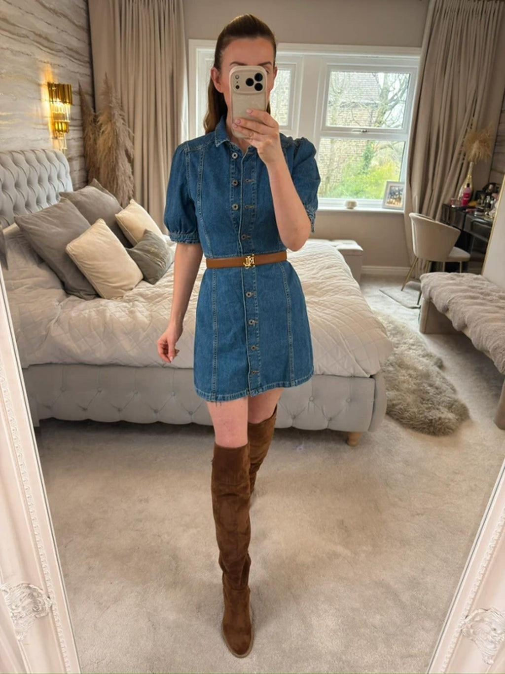 Jack Wills Denim Shirt Dress 6 ⭐