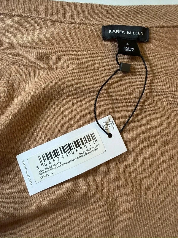 BNWT Karen Millen Brown Camel Cashmere Finely Knit Dress Small