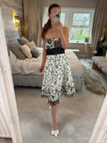 Warehouse Strapless Floral Tulle Midi Dress 12