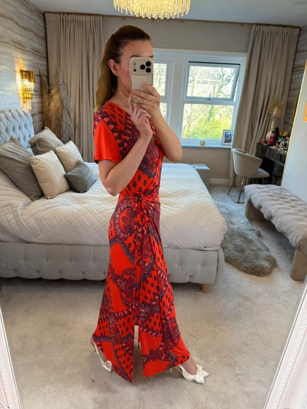 Sosandar Paisley Wrap Dress 10