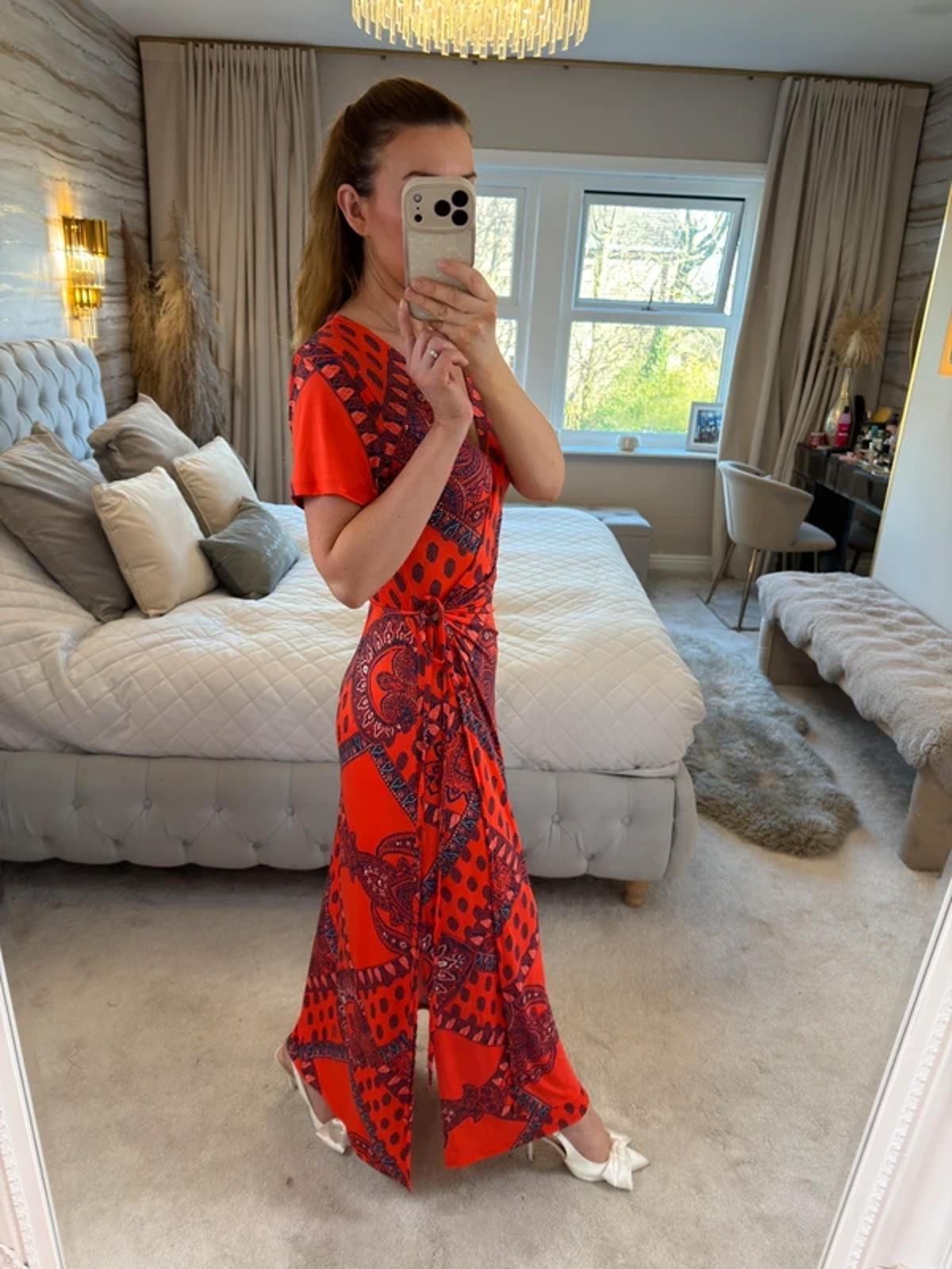 Sosandar Paisley Wrap Dress 10
