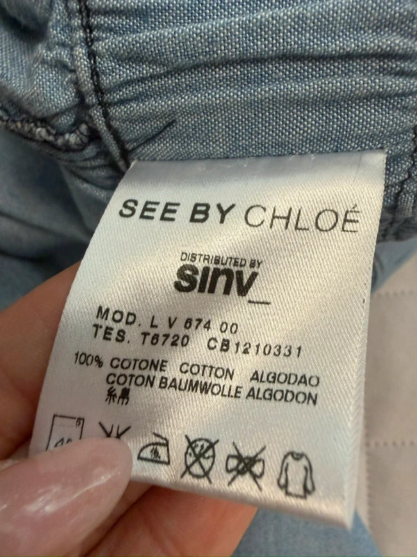 See By Chloe Denim Mini Dress 12