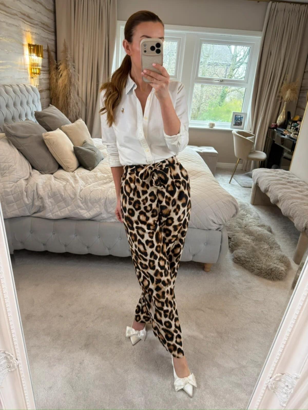 F&F Animal Print Belted Trouser 10