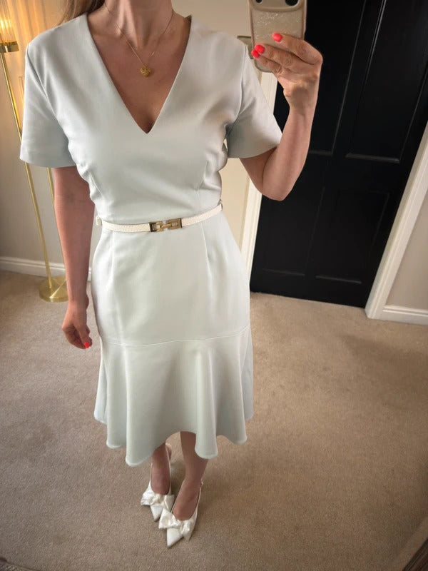 BNWT French Connection Light Blue Midi Dress 14