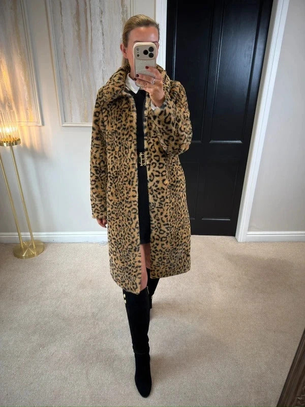 Jacqueline de Yong Animal Print Faux Fur Small