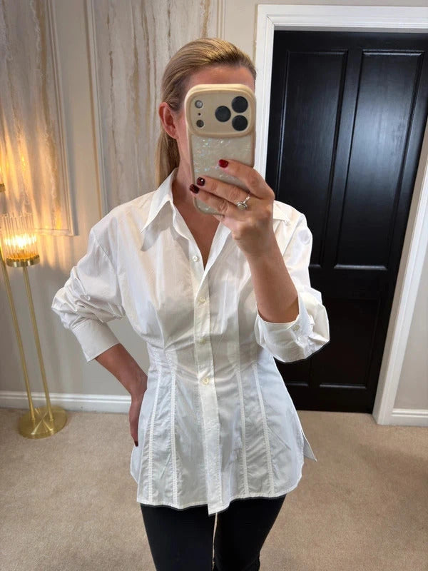BNWT & Other Stories White Cinched Shirt 10