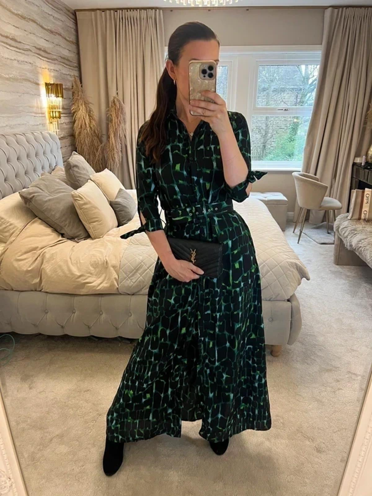 Dancing Leopard Green Maxi Dress 6