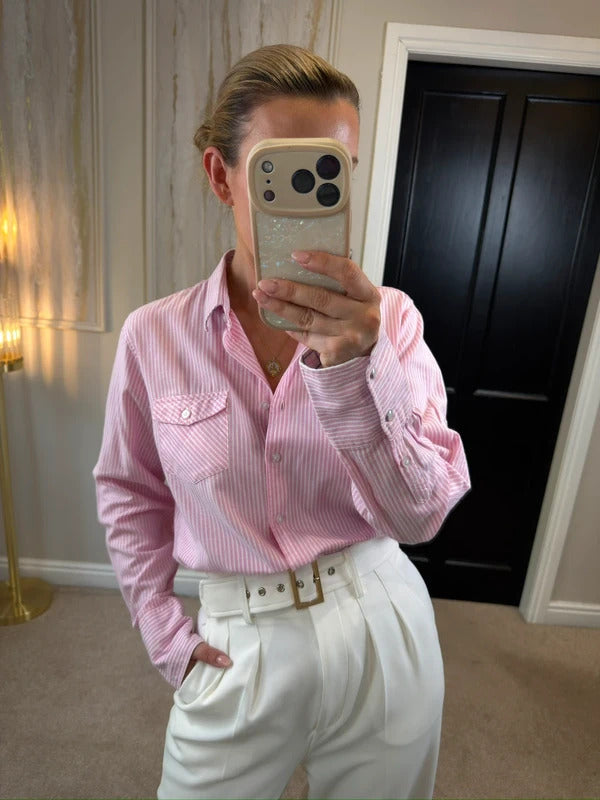 Rydale Pink Hannah Stripe Shirt 14