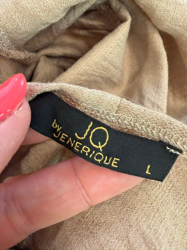 JQ By Jenerique Beige Boho Tassel Dress Large
