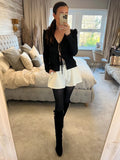 Lola May Black Tie Front Blouse 8