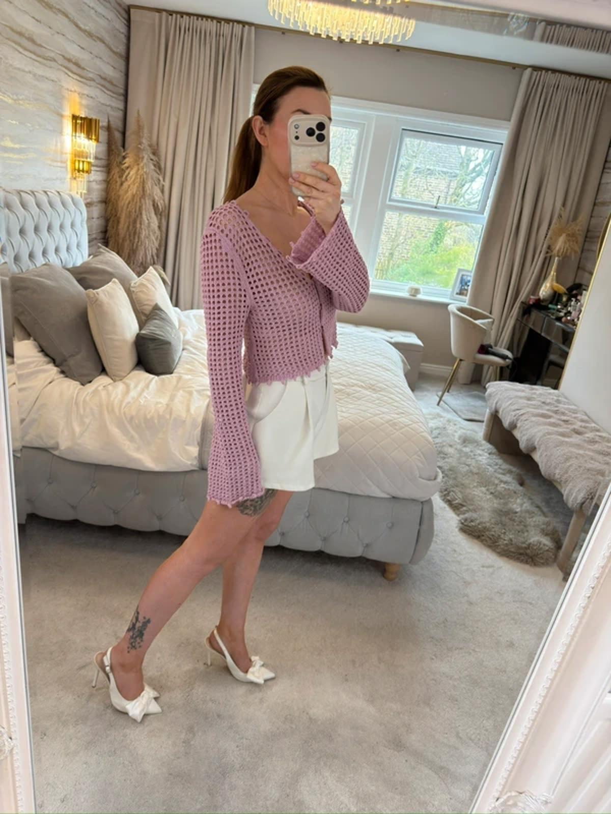 River Island Purple Crochet Cardigan 10