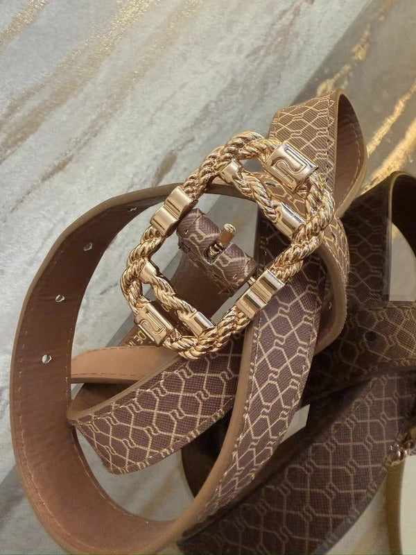 River Island Brown & Gold Belt Small