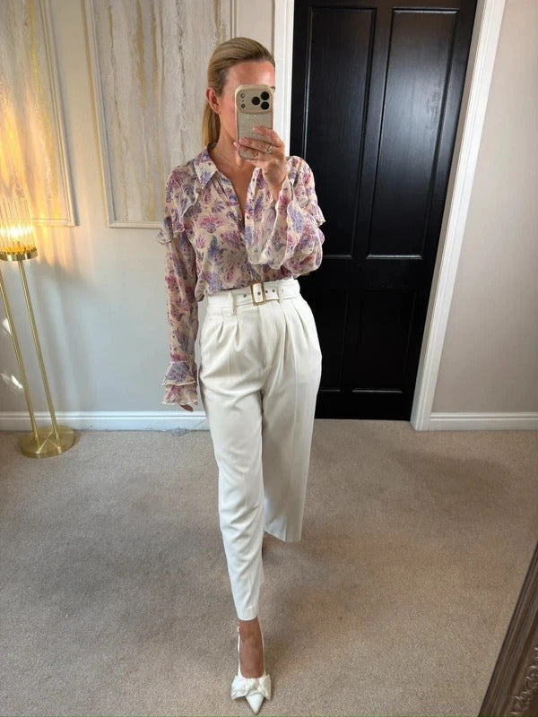 River Island Multicoloured Paisley Frill Blouse 16