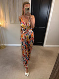 Monsoon Multicoloured Satin Wide Leg Jumpsuit 10
