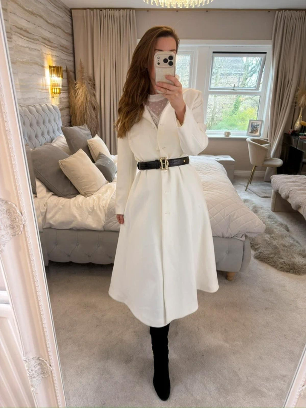 BNWT Lizabella Off White A Line Coat 10