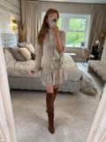 River Island Multicoloured Sheer Boho Frill Dress 10