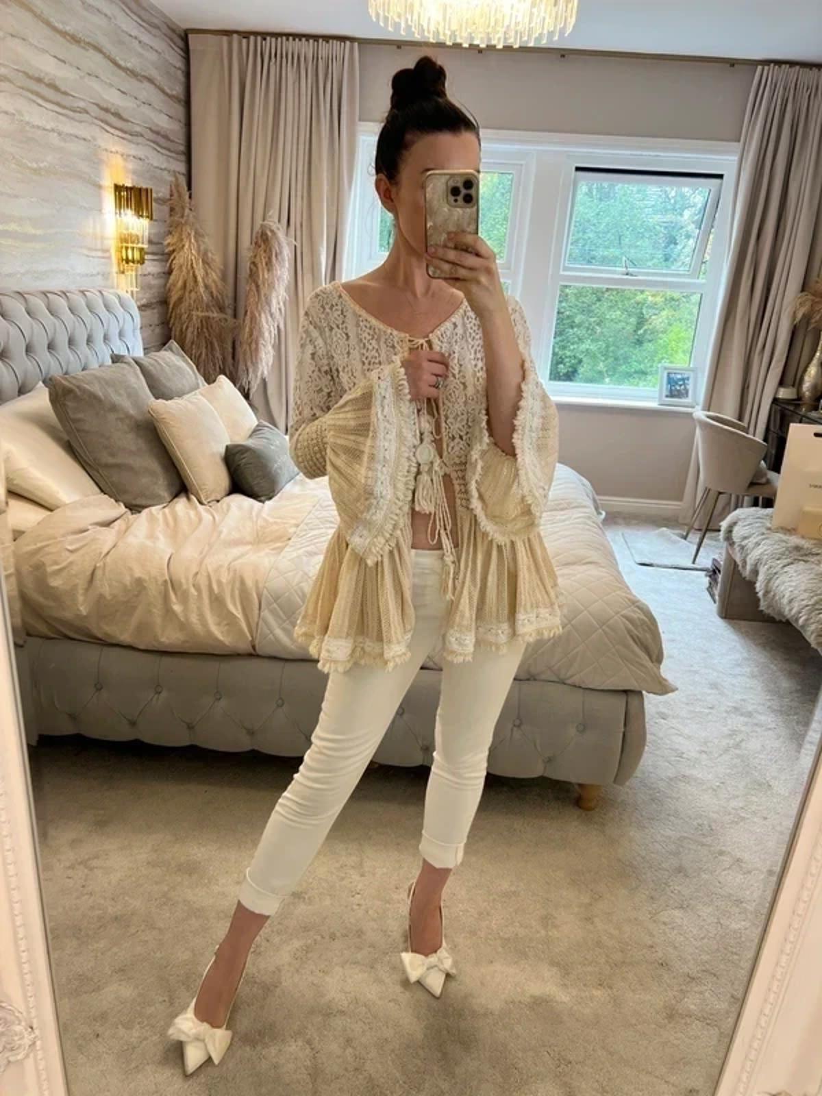 Banana Republic White Denim Cropped Jeans 6