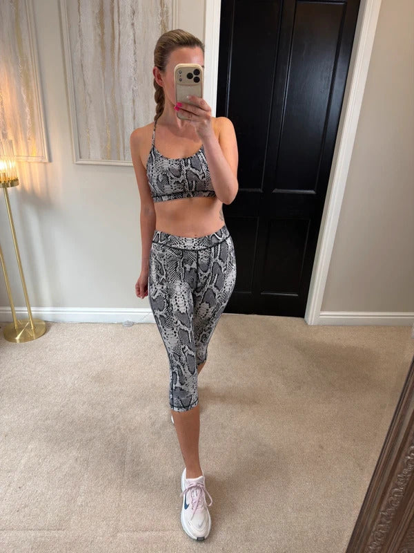 HPE Snakeprint Gym Co Ord Triple Set 8/10