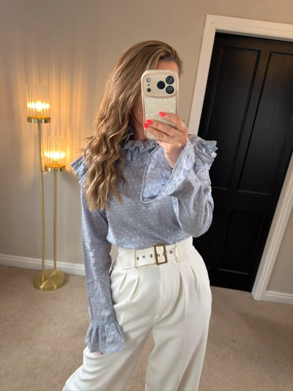 Lost Ink Dobby Frill Blouse 16