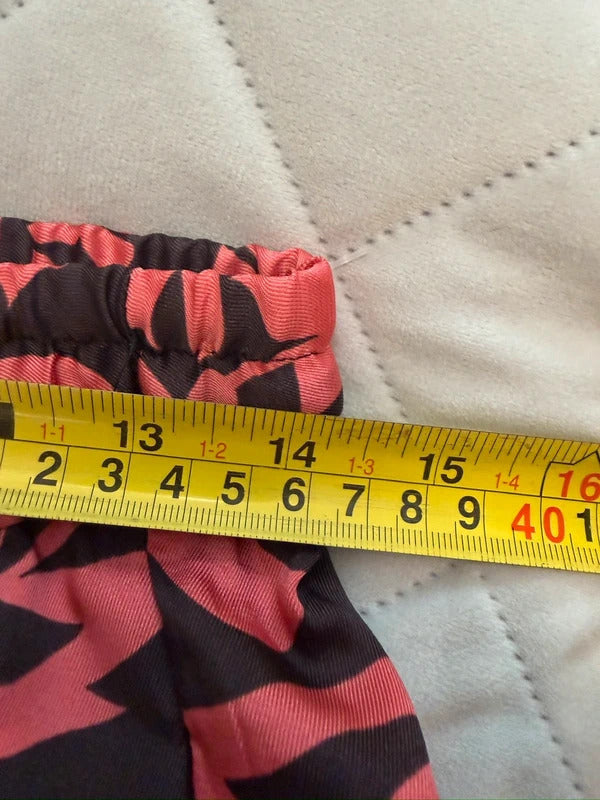 Zara Red Wide Leg Cropped Trousers Small